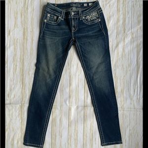 Miss Me Jeans Signature Cuffed Skinny Embellished Pockets Women’s 26 (1/2)